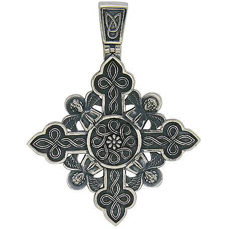 Крестик из чернёного серебра (арт. 864623)