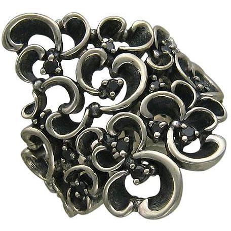 Кольцо с 18 бриллиантами из серебра (арт. 864820)