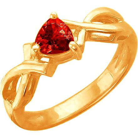 Кольцо с 1 гранатом из красного золота (арт. 865341)