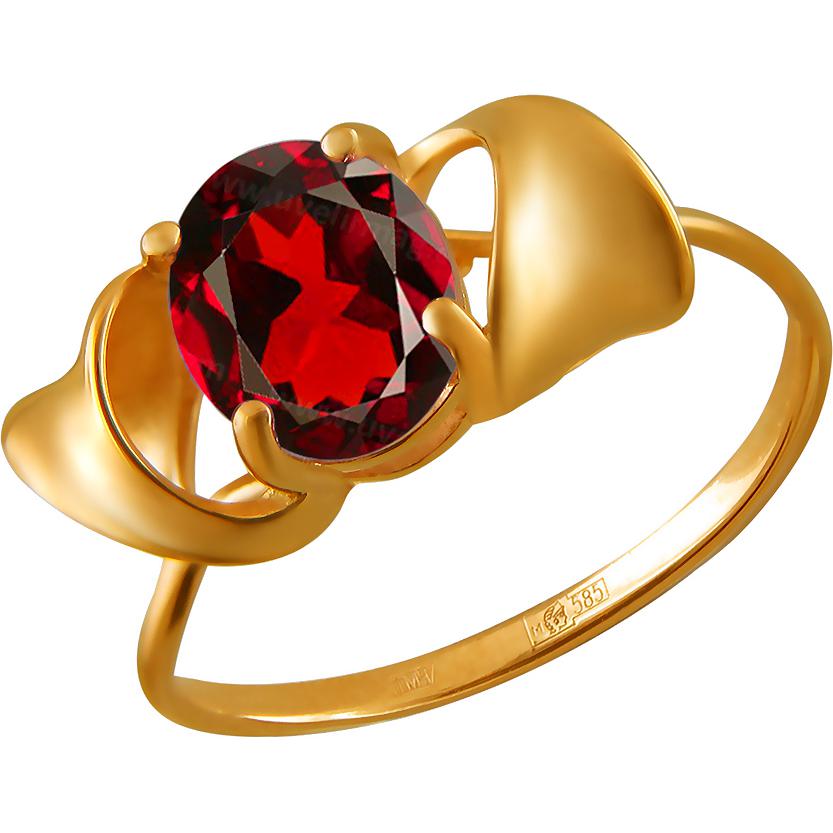 Кольцо с 1 гранатом из красного золота (арт. 867341)