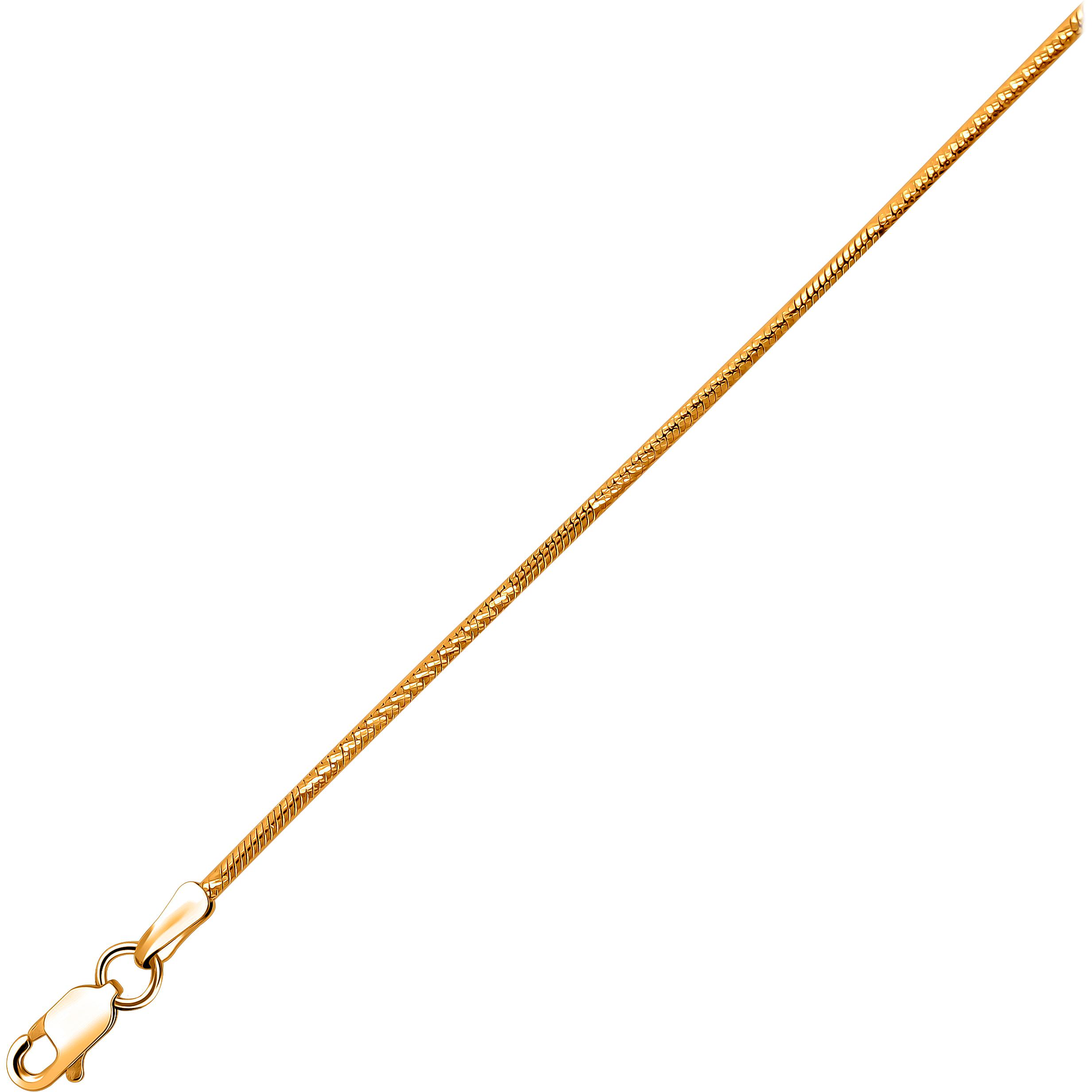 Цепочка плетения "Шнурок" из красного золота (арт. 870543)