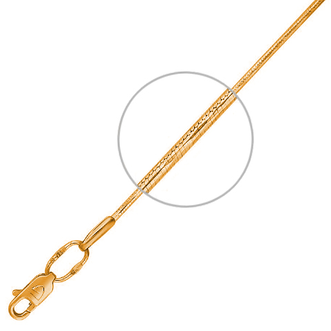 Цепочка плетения "Шнурок" из красного золота (арт. 872468)