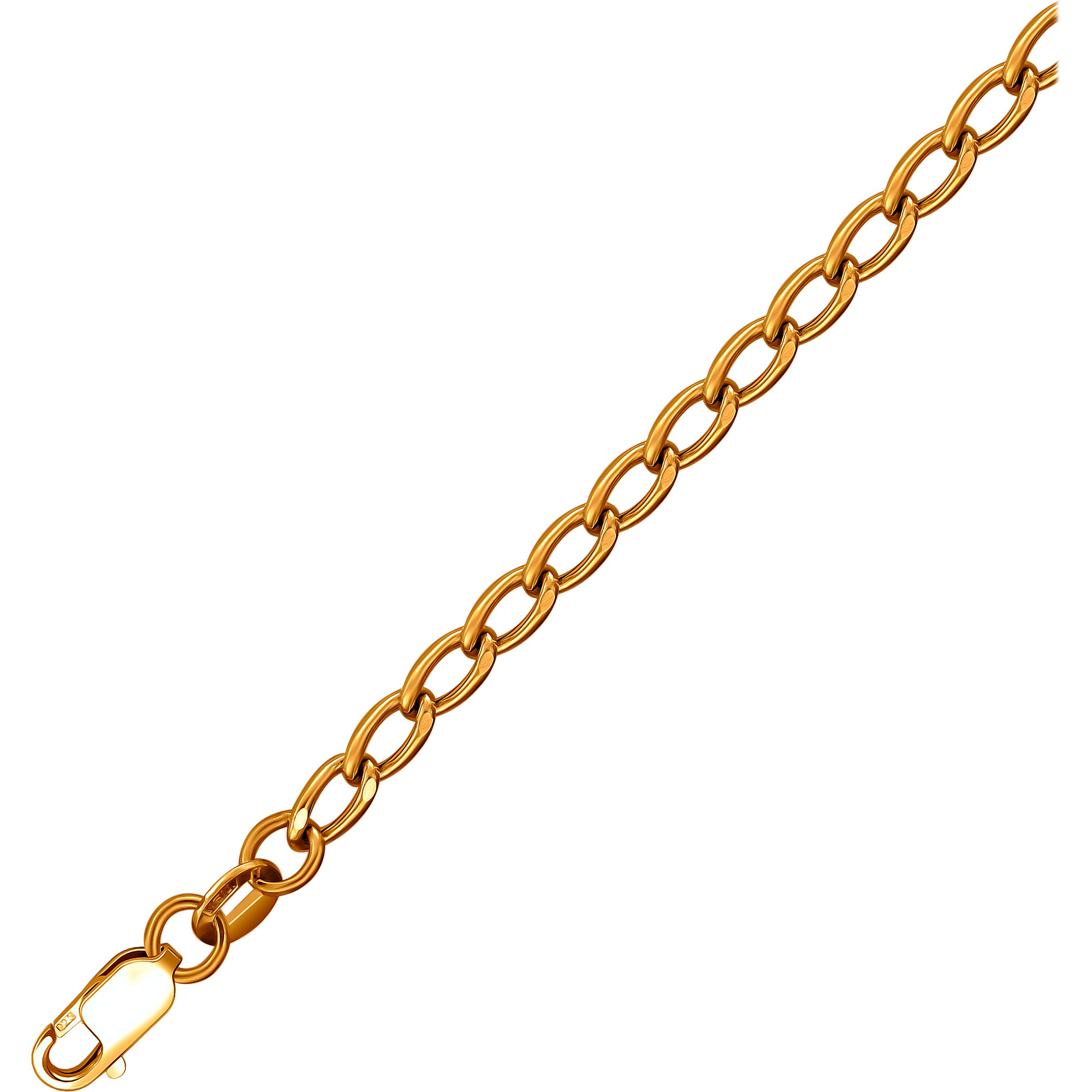 Цепочка плетения "Панцирное" из красного золота (арт. 875834)