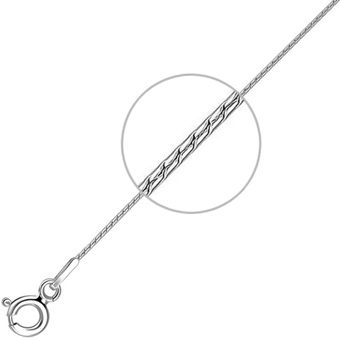 Цепочка плетения "Шнурок" из серебра (арт. 879435)