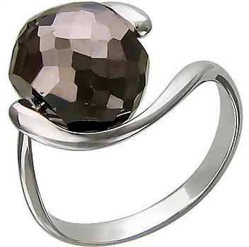 Кольцо с 1 кристаллом swarovski из серебра (арт. 880194)