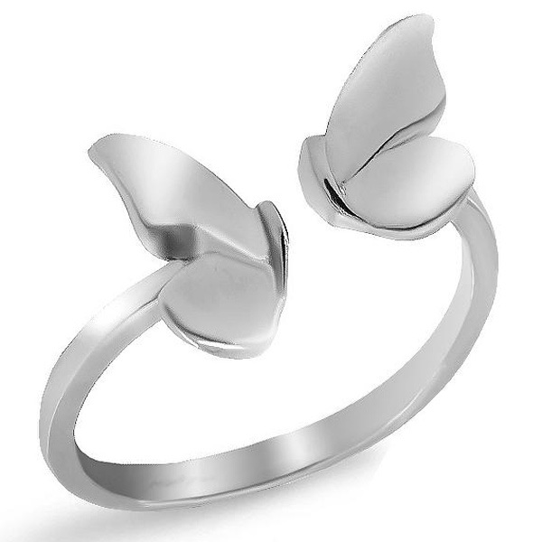 Кольцо Бабочка безразмерное из серебра (арт. 904468)