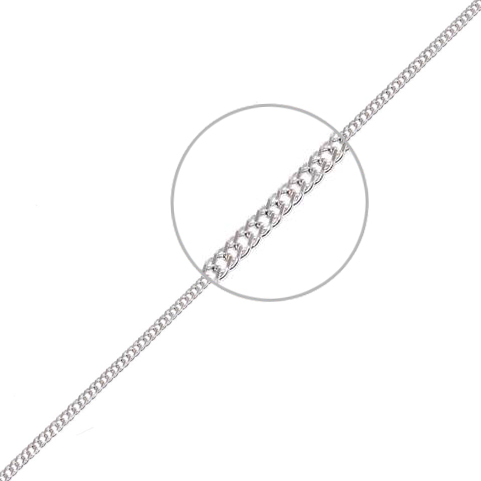 Цепочка плетения "Панцирное" из серебра (арт. 911591)