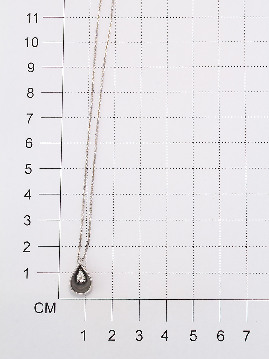 Колье Капля с 1 бриллиантом из серебра (арт. 2055155)