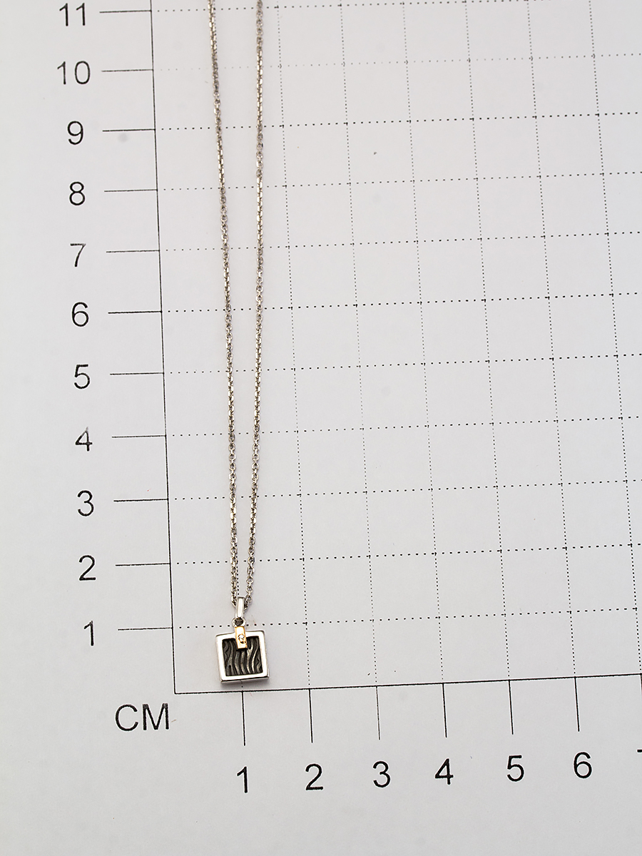 Колье с 1 бриллиантом из серебра и золота (арт. 2055335)
