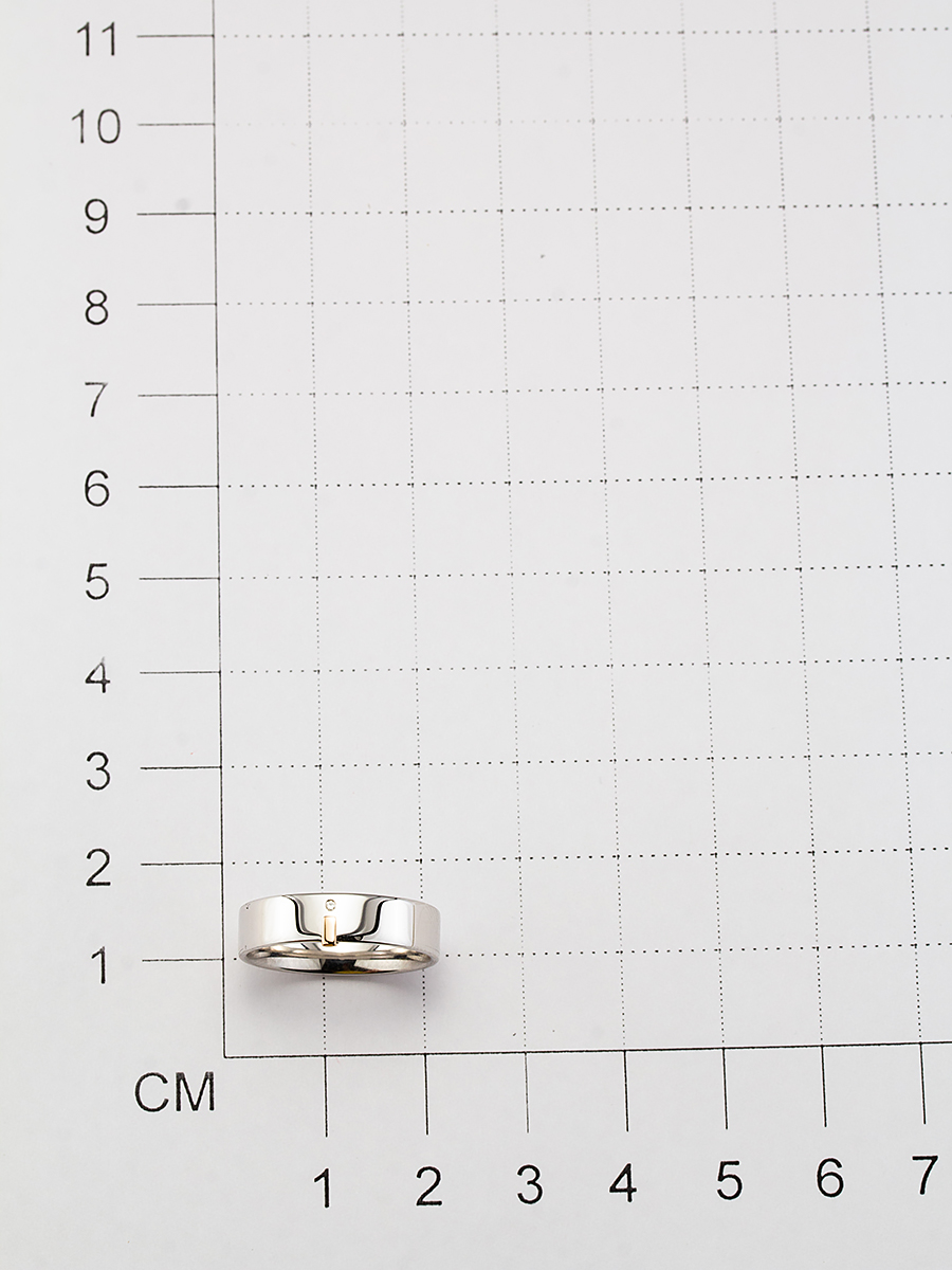 Кольцо с 1 бриллиантом из серебра и золота (арт. 2055551)