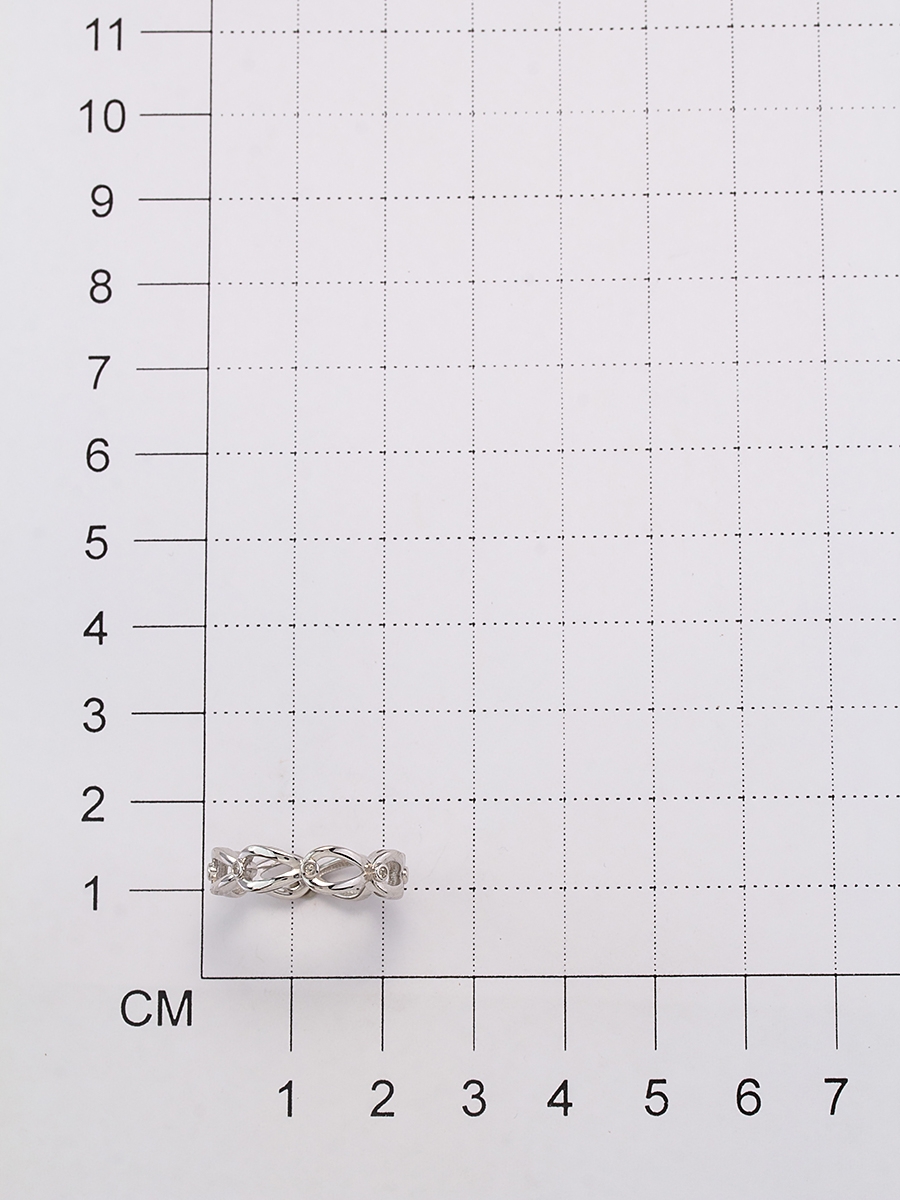 Кольцо с 3 бриллиантами из серебра (арт. 2055867)