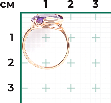 Кольцо с аметистами из красного золота (арт. 2210067)
