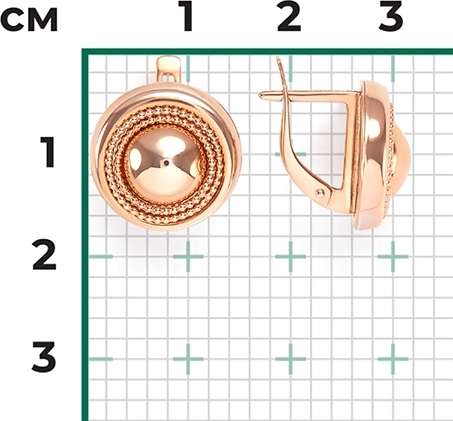 Серьги из красного золота (арт. 2210486)
