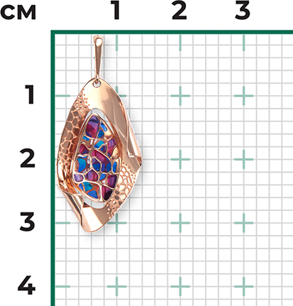 Подвеска с эмалью из красного золота (арт. 2210959)