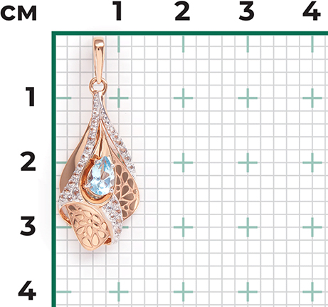 Подвеска с топазами из красного золота (арт. 2210994)