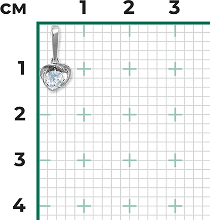 Подвеска с топазами из белого золота (арт. 2211074)