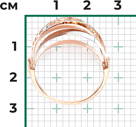 Кольцо из комбинированного золота (арт. 2211436)