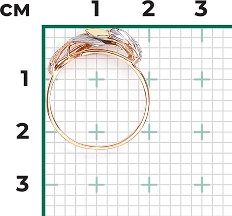 Кольцо из комбинированного золота (арт. 2211686)