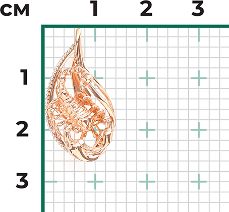 Подвеска "Скорпион" из комбинированного золота (арт. 2212971)