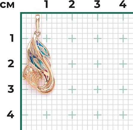 Подвеска с эмалью из комбинированного золота (арт. 2213013)