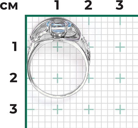Кольцо с топазами из белого золота (арт. 2213838)
