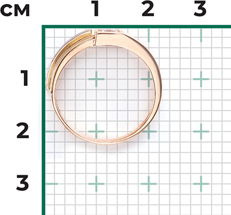 Кольцо с фианитами из комбинированного золота (арт. 2213908)