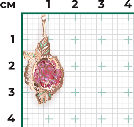 Подвеска с эмалью из красного золота (арт. 2218638)