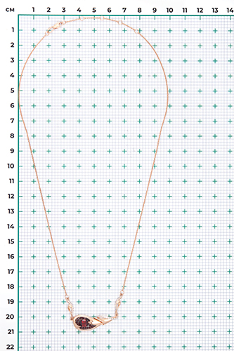 Колье с гранатами и топазами из красного золота (арт. 2218963)