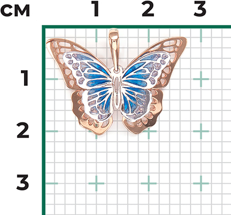 Подвеска с эмалью из комбинированного золота (арт. 2219265)