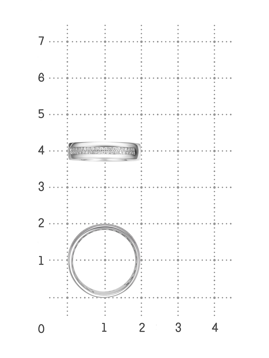 Кольцо с 36 бриллиантами из белого золота (арт. 2280185)