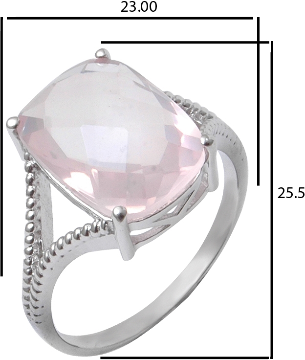 Кольцо с кварцами из серебра (арт. 2390844)