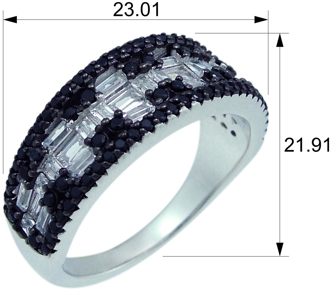 Кольцо с фианитами из серебра (арт. 2392818)