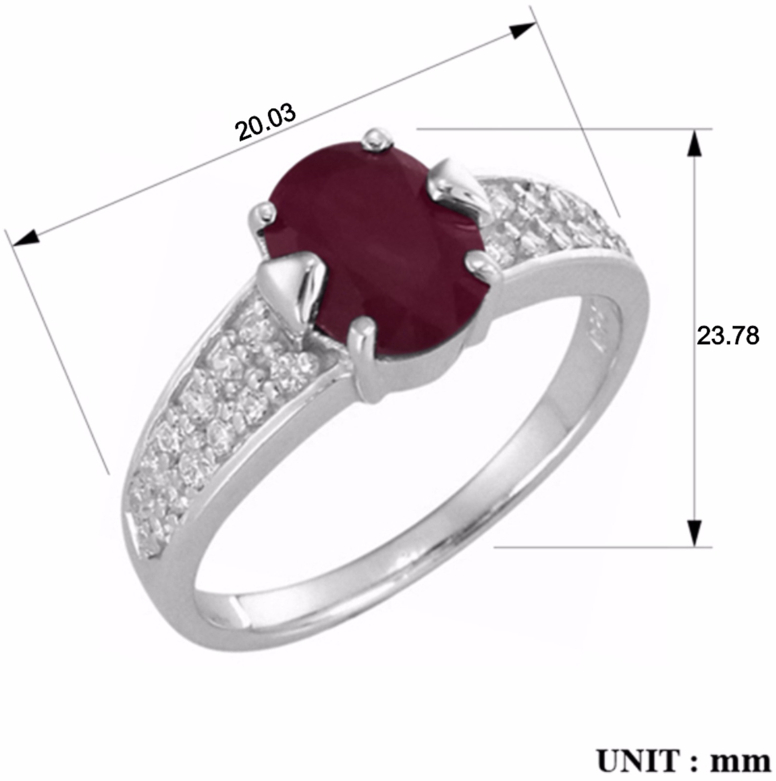 Кольцо с рубинами и фианитами из серебра (арт. 2393553)