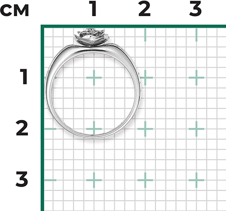 Кольцо с 8 бриллиантами из белого золота (арт. 2440621)