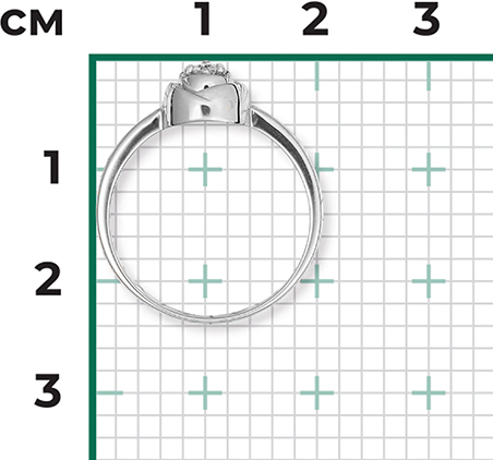 Кольцо с 1 бриллиантом из белого золота (арт. 2440623)