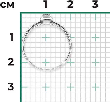 Кольцо с 1 бриллиантом из белого золота (арт. 2440662)