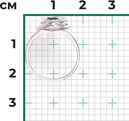 Кольцо с 1 сапфиром из белого золота (арт. 2440696)