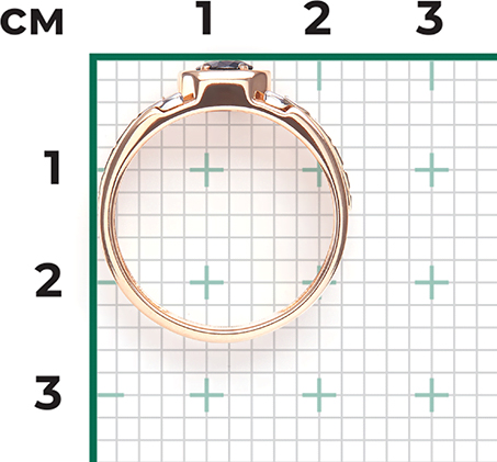 Кольцо с 1 сапфиром из комбинированного золота (арт. 2440699)