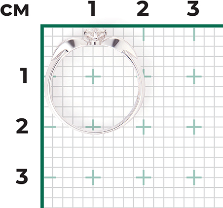 Кольцо с 1 бриллиантом из белого золота (арт. 2441862)