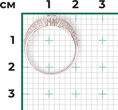 Кольцо с 47 бриллиантами из белого золота (арт. 2441921)