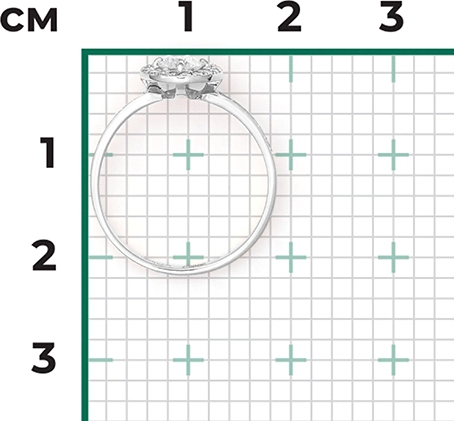 Кольцо с 31 бриллиантом из белого золота (арт. 2442015)