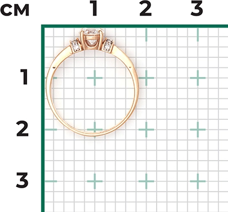 Кольцо с 19 бриллиантами из красного золота (арт. 2442145)