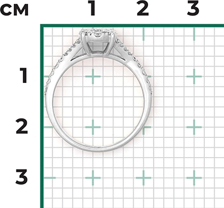 Кольцо с 35 бриллиантами из белого золота (арт. 2442226)
