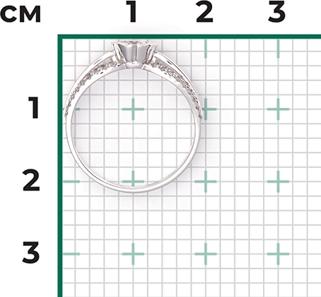 Кольцо с 37 бриллиантами из белого золота (арт. 2442236)