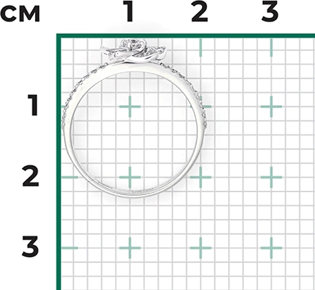 Кольцо с 34 бриллиантами из белого золота (арт. 2442363)