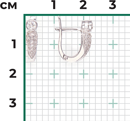 Серьги с 46 бриллиантами из белого золота (арт. 2442838)