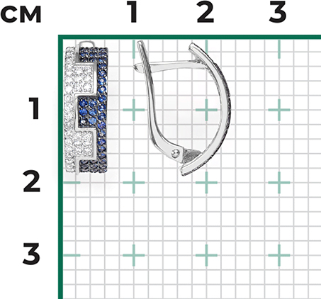 Серьги с сапфирами и бриллиантами из белого золота (арт. 2442928)