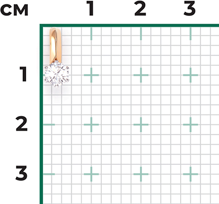 Подвеска с 1 бриллиантом из комбинированного золота (арт. 2443740)