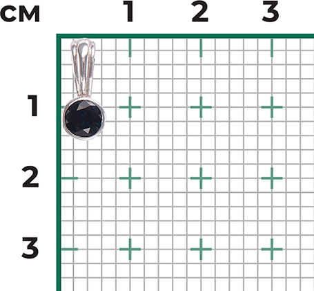 Подвеска с 1 сапфиром из белого золота (арт. 2443755)