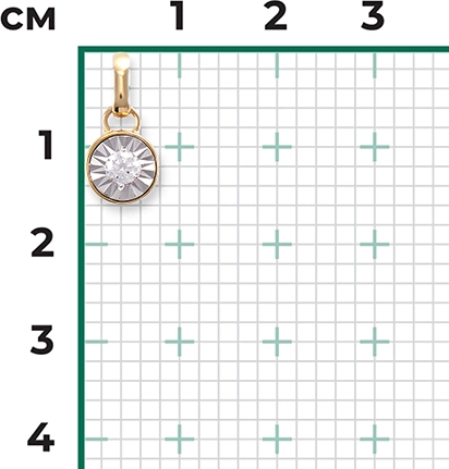 Подвеска с 1 бриллиантом из комбинированного золота (арт. 2444159)